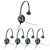 Plantronics HW251 Monaural Headset, Pack of 5 - Refurbished