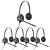Plantronics HW261N Monaural Headset, Pack of 5 - Refurbished